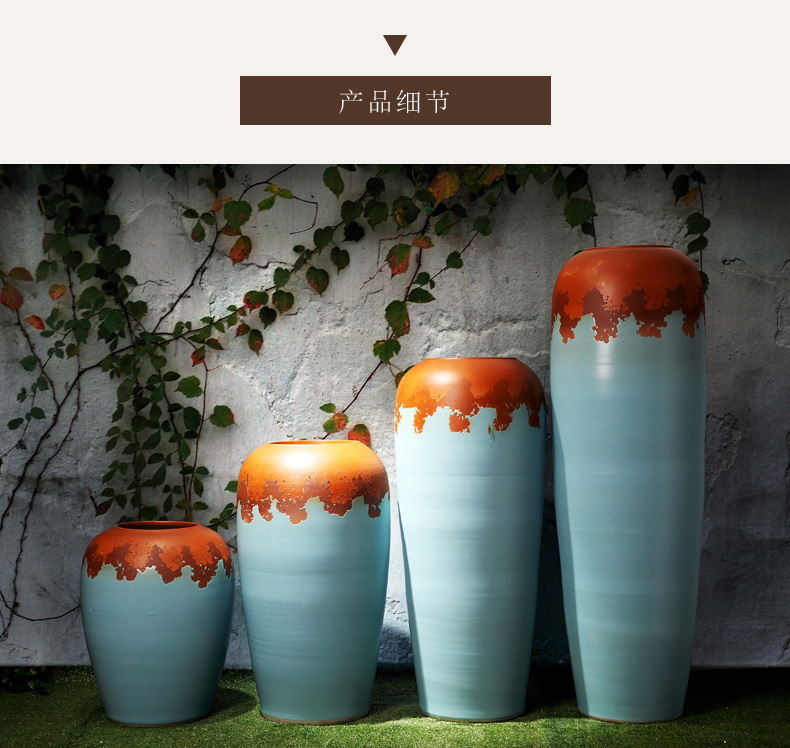 Jingdezhen ceramic vase landing restoring ancient ways is the sitting room porch dried flowers flower arrangement creative decorations furnishing articles flower implement suits for