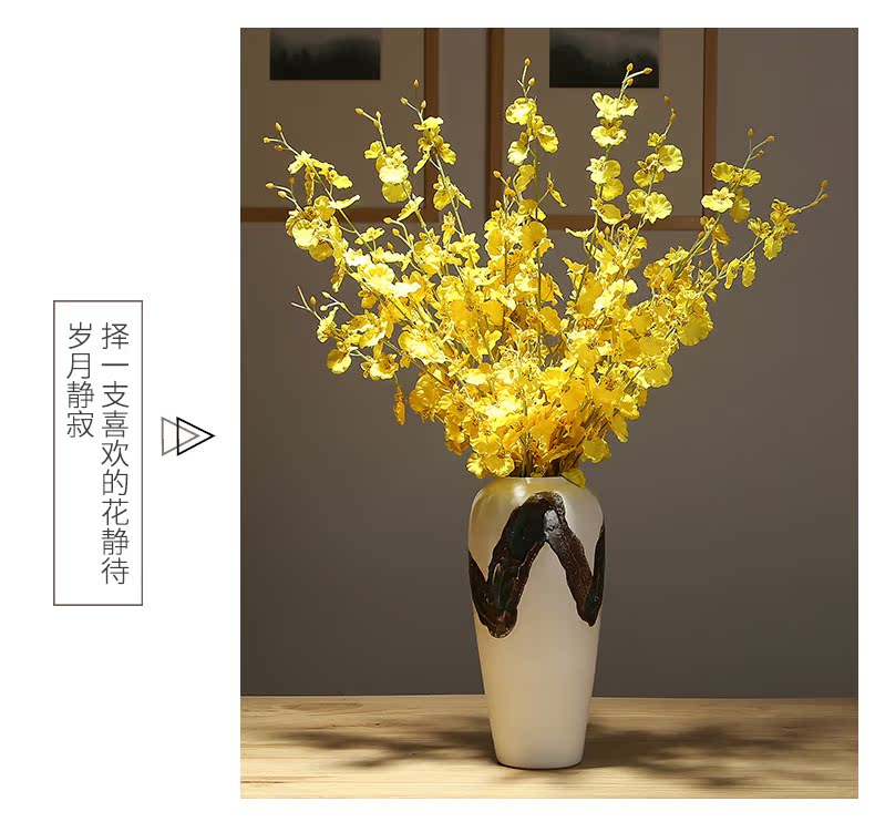 New Chinese style is contracted vase dried flowers decorative home furnishing articles sitting room flower arranging simulation ceramics decoration