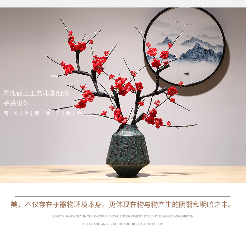 New Chinese style manual vase modern creative TV cabinet mesa adornment of jingdezhen ceramic vases, dry flower is placed