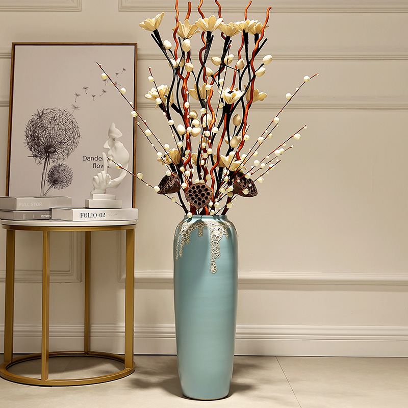 European large ground ceramic vase decoration company in furnishing articles I and contracted home sitting room porch flower arrangement
