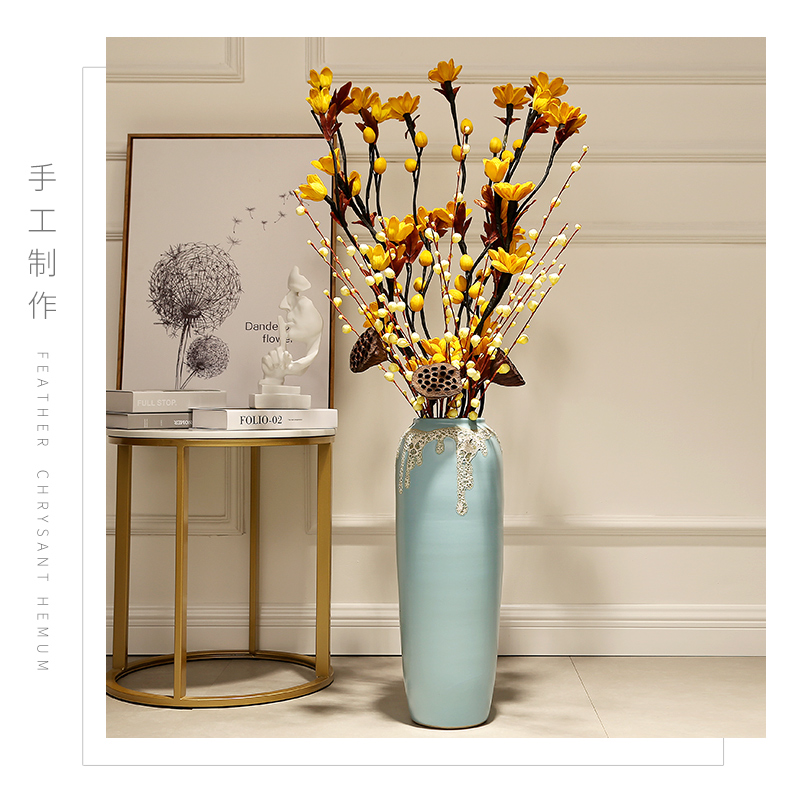 European large ground ceramic vase decoration company in furnishing articles I and contracted home sitting room porch flower arrangement