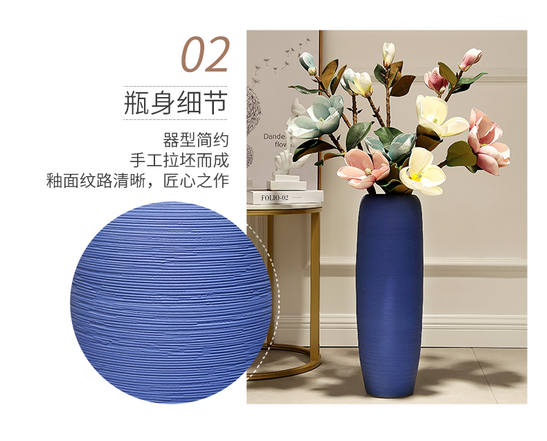 Jingdezhen European large ground ceramic vases, I and contracted sitting room porch dried flower flower vase decoration