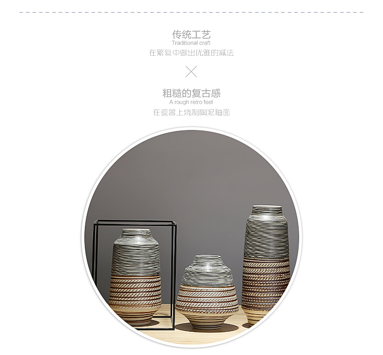 Jingdezhen ceramic vases, flower arranging dried flower simulation flower furnishing articles TV ark, porch is I and contracted sitting room adornment