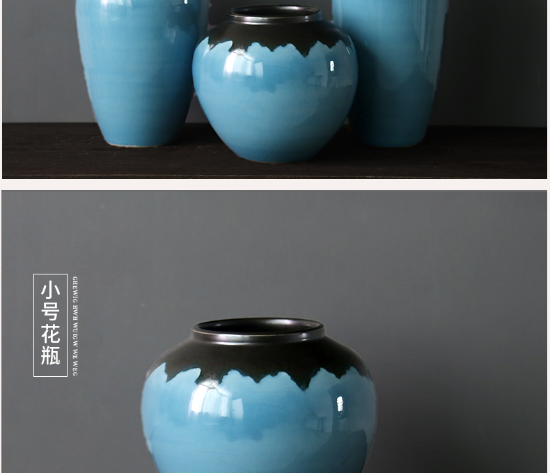 Jingdezhen porcelain vase simple atmospheric decorative vase modern creative home decoration vase of TV bar face