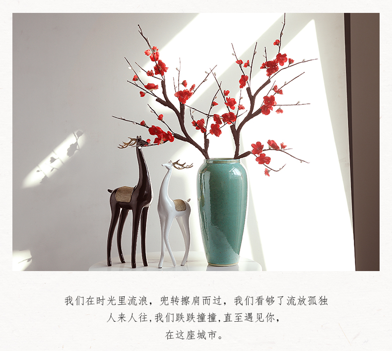 I and contracted vase dried flowers flower arrangement ceramics creative furnishing articles simulation flower flower decoration porcelain table sitting room