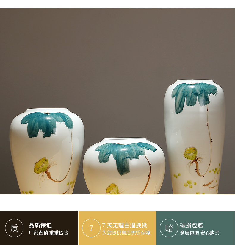 Jingdezhen ceramics by hand vase furnishing articles of modern home sitting room porch flower arrangement between example adornment ornament