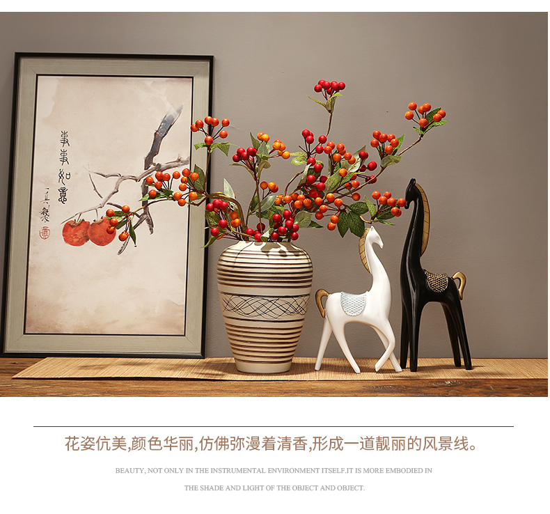 Jingdezhen ceramics vase decoration decoration new Chinese zen modern creative living room TV ark, furnishing articles