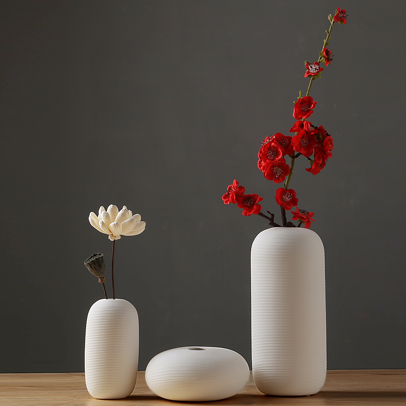 Ceramic vase manual creative dried flower adornment furnishing articles I and contracted sitting room porch TV ark, home decoration