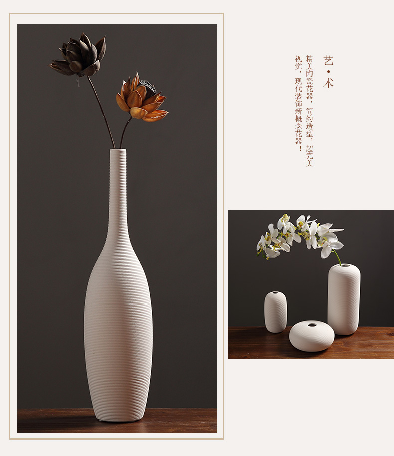 Chinese style is I and contracted decorate jingdezhen ceramics vase Nordic home sitting room porch dried flower arranging flowers is placed