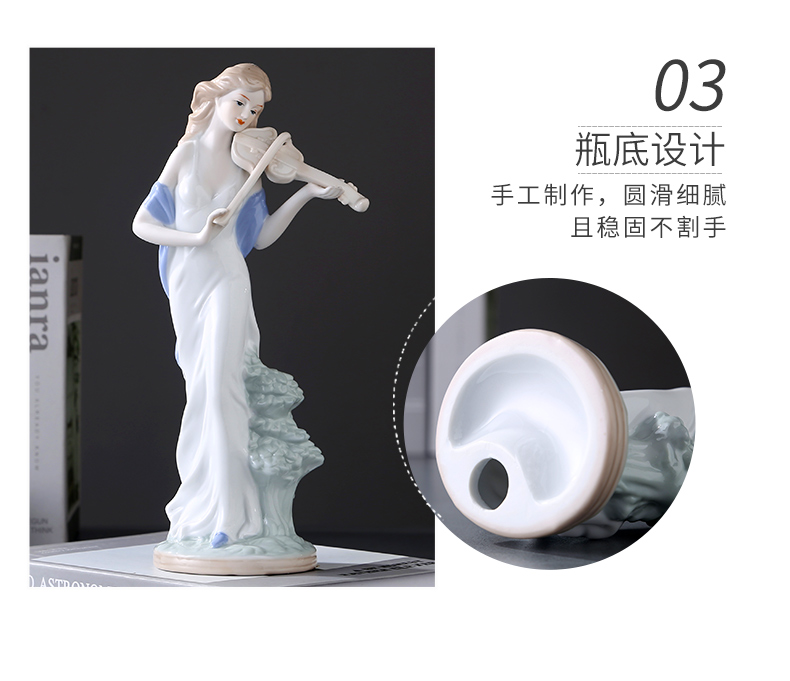 Jingdezhen continental western female ceramics handicraft furnishing articles living room TV cabinet room decoration home decoration