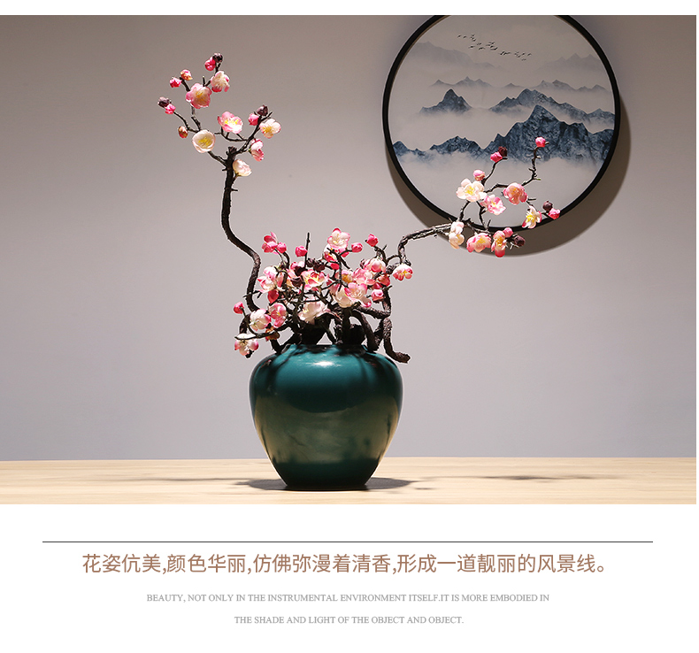 Jingdezhen porcelain vase modern creative porch decoration vase contracted atmosphere of TV bar face decorative vase