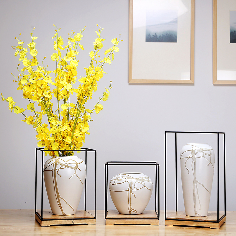Jingdezhen ceramics vases, I and contracted style of the sitting room porch place to live in the dried flower crafts