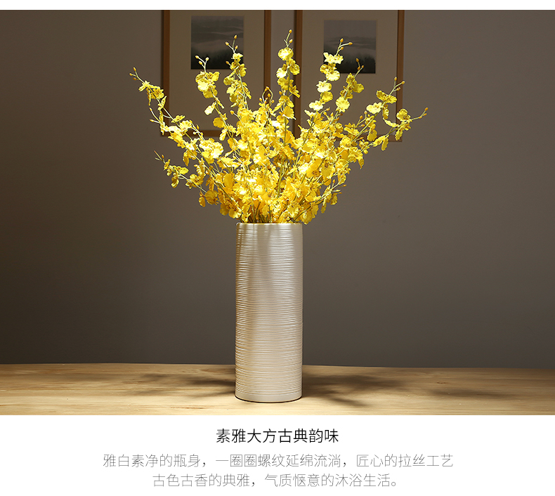 Jingdezhen ceramic vases, flower arranging dried flower adornment is placed in the sitting room porch hotel bedroom simulation flower decoration