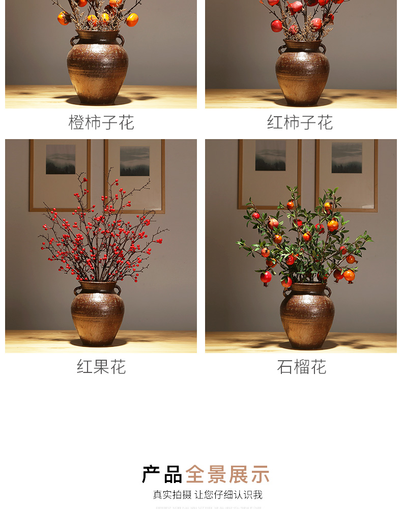 Modern classical simulation flower decoration ideas of jingdezhen ceramic vases, flower arranging dried flower flower implement living room table furnishing articles