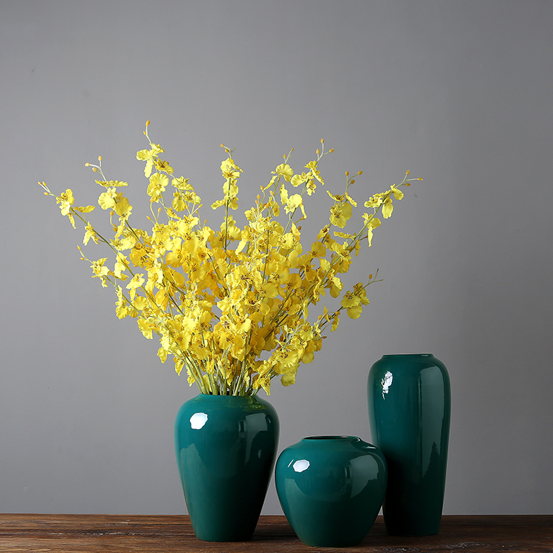 Jingdezhen modern checking ceramic crafts vase decoration in the sitting room porch TV cabinet table decorations furnishing articles
