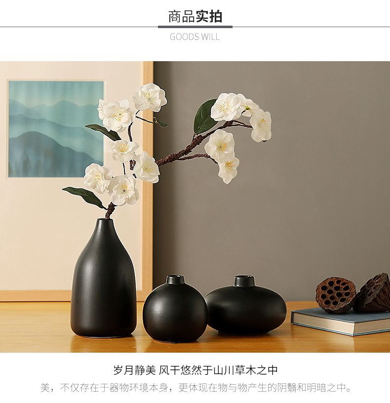 Jingdezhen ceramic vase simulation dried flower arranging flowers adornment Chinese style is I and contracted household living room table furnishing articles