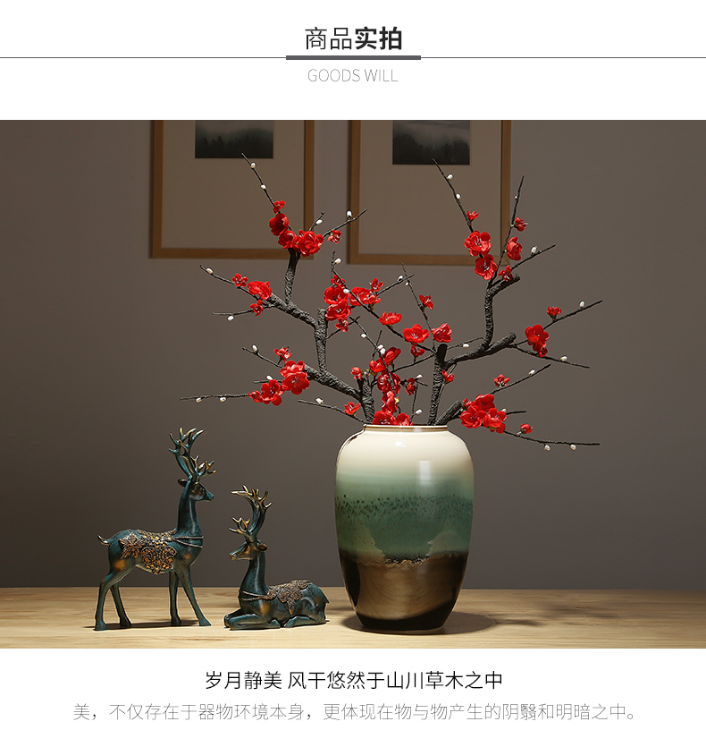 Jingdezhen vases, flower arranging dried flowers sitting room adornment is placed ceramic decoration to the hotel bedroom porch porcelain decoration