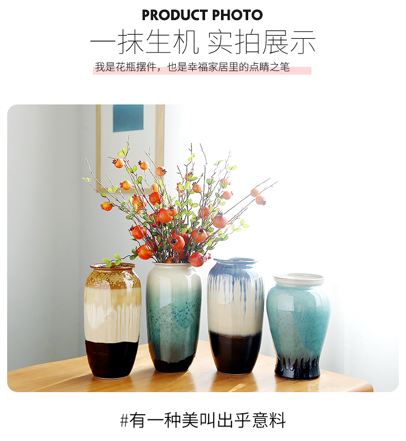 European ceramics floret bottle of dry flower adornment furnishing articles I and contracted household act the role ofing is tasted living room table flower arranging flowers