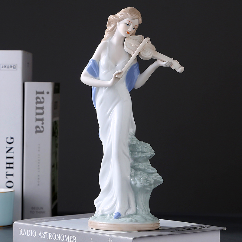 Jingdezhen continental western female ceramics handicraft furnishing articles living room TV cabinet room decoration home decoration
