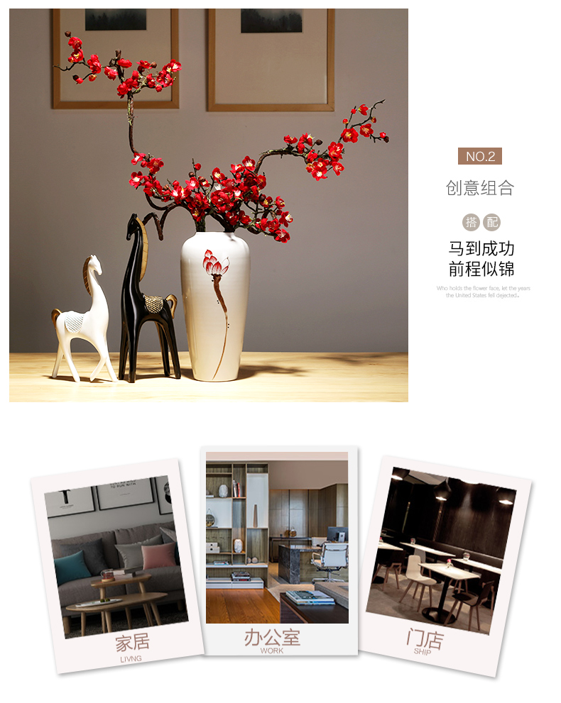 The modern new Chinese jingdezhen ceramic vase checking porcelain TV ark, sitting room porch home furnishing articles