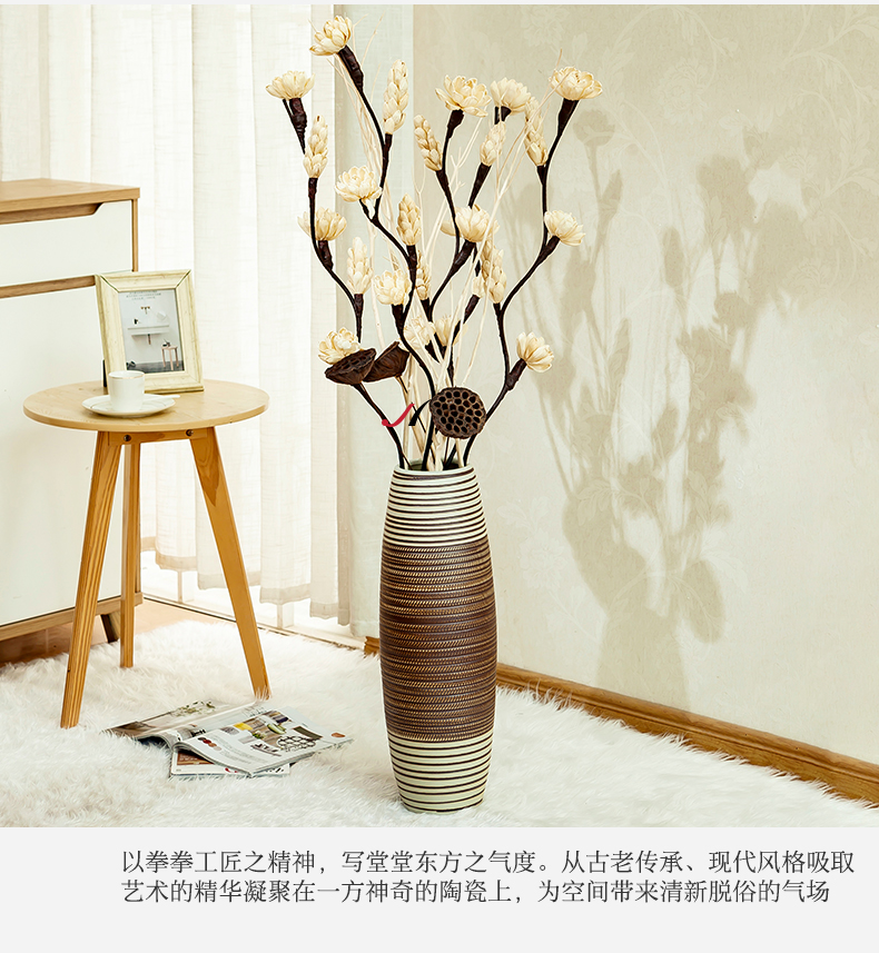 The ground simulation flower vase sitting room home decoration ideas European contracted ceramic flower arranging dried flower vase furnishing articles