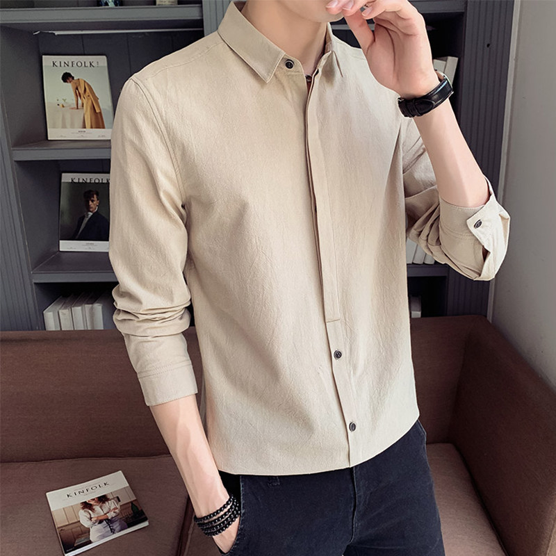 Spring Clothing Shirt Men's Long Sleeves 2022 New Spring Autumn Season Casual Lining Clothes 100 Hitch Edition Trend Handsome Air Jacket Men's Clothing