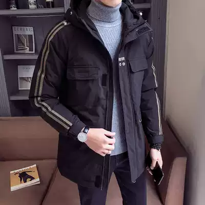 Winter cotton clothes men's long version of the coat trend 2021 New thick cold-proof down cotton clothes autumn and winter men's