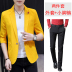 2019 mùa hè mới Men Bảy-Sleeve Suit 100-Fit Suit thời trang Hàn Quốc phiên bản tinh khiết Suit Màu Sleeve nhỏ 