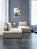 Nordic detachable and washable simple lazy sofa Tatami sofa Small apartment single fabric living room Balcony Light luxury style