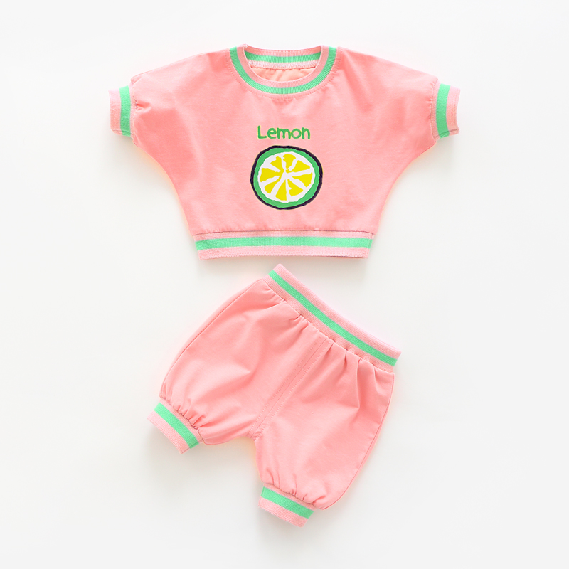 One or two-year-old female baby summer 1 sports suit 2 Infant clothes 3 children's summer clothes 4 women's children's Western style suit