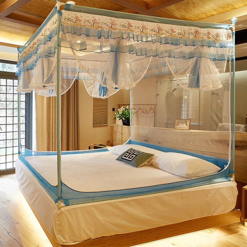 2021 New Three Open Door Sitting Bed Bed Household Crypto Click 1 5m 1 8 Bed Double Baby Anti - Fall