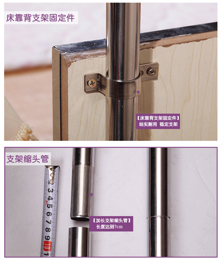 Giường đôi lưới 1.8m hộ gia đình ba cửa U hướng dẫn có hình dạng dây lưới đường sắt telescopic sàn tòa 1,5 mét - Lưới chống muỗi màn giường ngủ