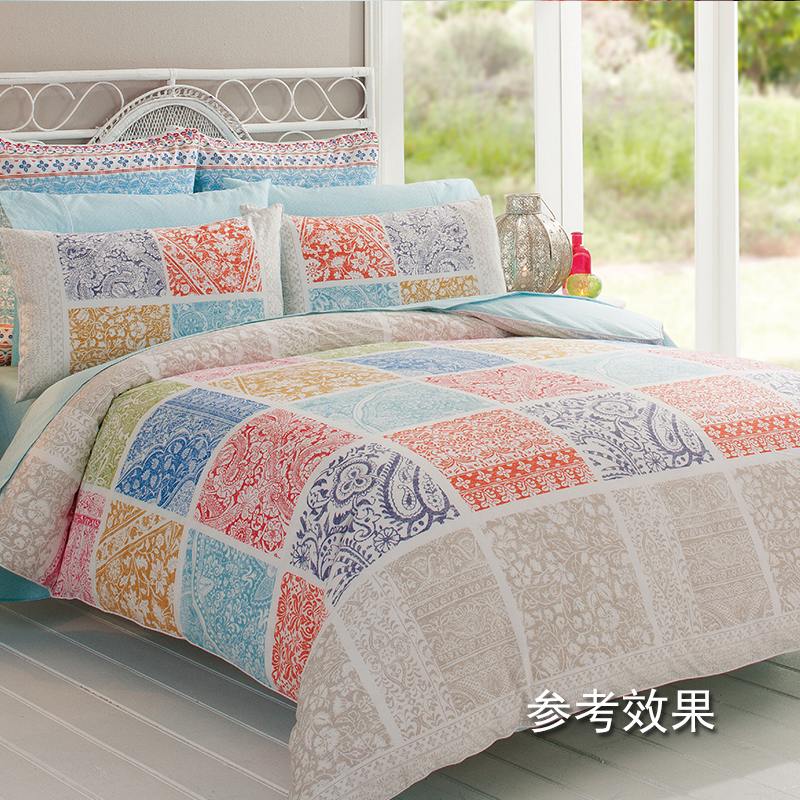 [tinh tế] Giường in cotton Bắc Âu 笠 Simmons bảo vệ trải giường 1,5 giường 1,8 giường tinh tế nhiều màu Mẫu ga phủ giường
