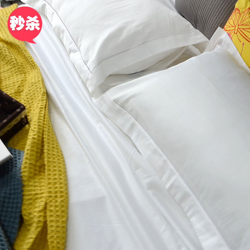 Hai miễn phí vận chuyển] [60 bộ gối Pháp lanh chăn bông trắng bông thêu nhẹ satin - Quilt Covers 	chăn phao mùa đông