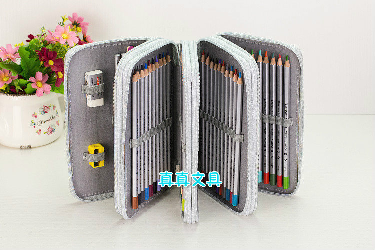 New waterproof art storage bag pen curtain 36 48 72 color sketch brush color pencil bag multi-layer stationery box