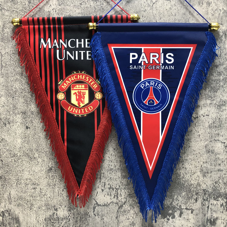 Football team game exchange flag bar flag Real Madrid Manchester United Paris Barcelona Liverpool Bayern flag pennant