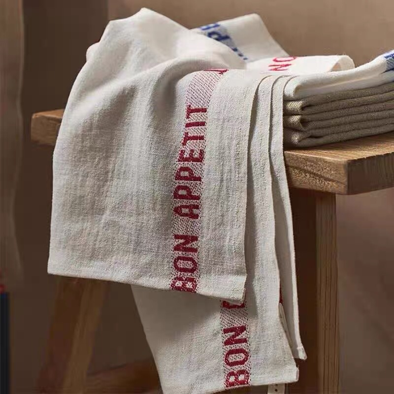 New 17 Models ㊣ French Charvet Editions Linen Long Tea Towel Placemat Scandinavian Pure Cotton Napkin Cloth