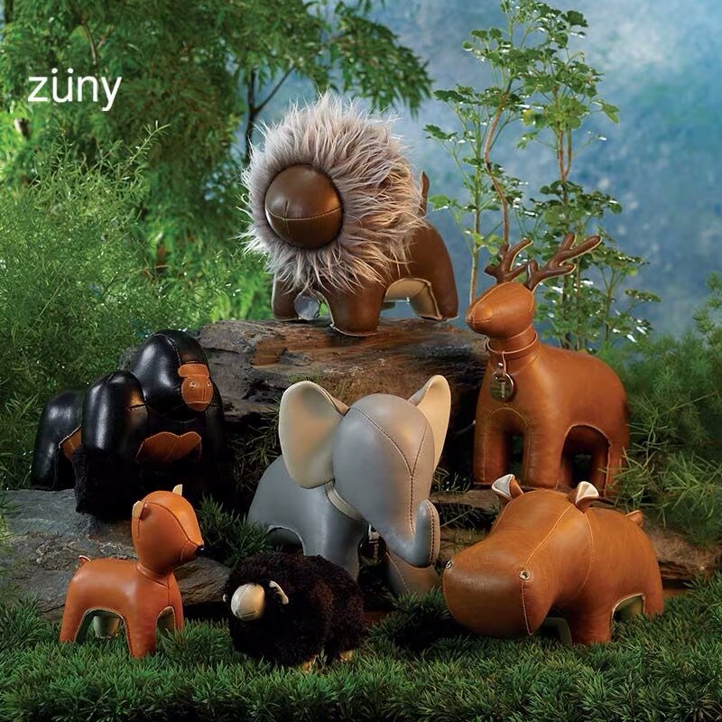 New products for the benefit of the new) Taiwan Zuny Animal Gift Cortex Doll Swing Piece Giraffe Elephant Lion Hippo