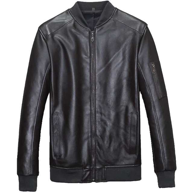 Clearance ພິເສດ 219 Yuan First Layer Sheep Leather Jacket Leather Jacket ສໍາລັບຜູ້ຊາຍແລະແມ່ຍິງ Slim Casual MA1 Baseball Jacket V1