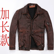Công nghiệp nặng retro cũ Ami lớp da bò đầu tiên quần áo nam tự tu dưỡng áo khoác áo khoác cỡ lớn quần áo nam