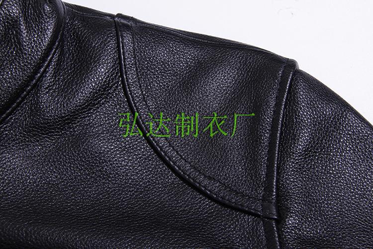 Mùa đông da bò da nam ngắn áo khoác mỏng xe máy áo khoác da phù hợp với chuyến bay clip kích thước lớn quần áo nam áo khoác phao nam