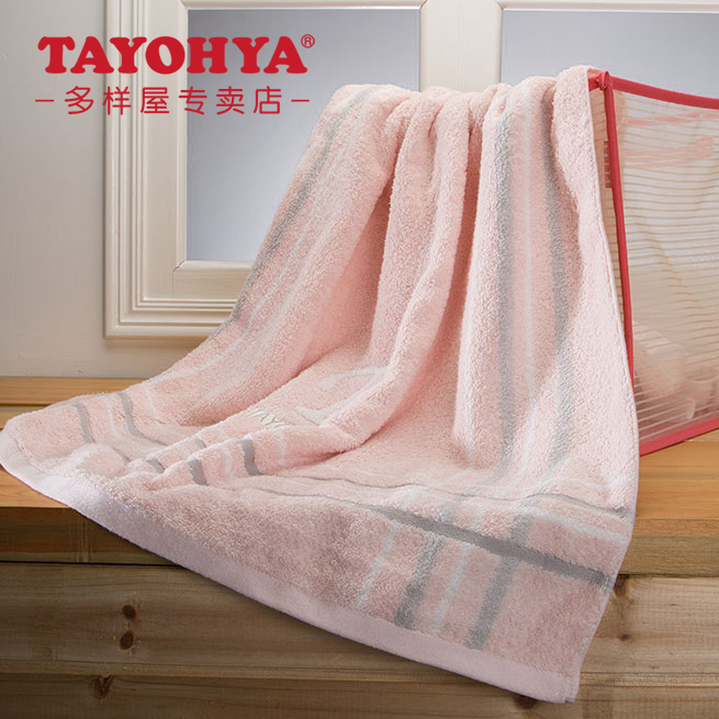 Tayohya Variety House England Single-Grid Full-Size Bath Towel, Thick Cotton, Fluffy, Soft, Skin-Friendly, Absorbent Large Towel