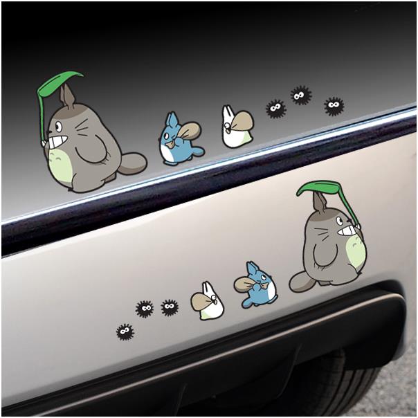 Electric car sticker creative cute four-wheel sticker decoration cartoon body gas car outside car personality