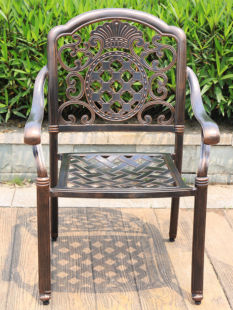 Courtyard Indoor outdoor community viewing balcony Leisure cast aluminium Rain-proof sunscreen for outdoor tiles All-aluminium table