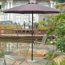 Outdoor Upright Umbrella Midpost Umbrella Carbon Fiber Beach Umbrella Swimming Pool Balcony Garden Sunscreen Sunscreen Outdoor Advertising Umbrella