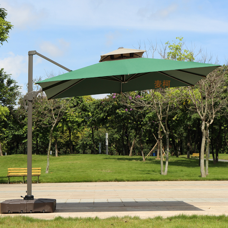 Commercial Outdoor Sunshade Umbrella for Popular Coffee Shops, Hotels, Beach Areas, and Tourist Spots; Two-Color Outdoor Patio Umbrella