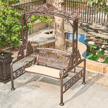 Mccuro High-end Cast Aluminum Autumn Thousands Outdoor Patio Casual Swing swing Aluminum Alloy Autumn Thousands Luxury Villa furniture