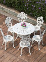 Maike outdoor leisure table and chair European garden table and chair Cast aluminum balcony small table and chair combination Wrought iron table and chair three-piece set