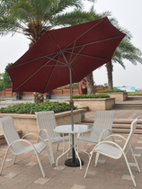 Outdoor aluminum alloy with steering crooked neck midcolumn umbrella