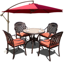Aluminum chair furniture Table and chair Outdoor balcony Villa reception leisure Wrought iron table and chair combination outdoor furniture